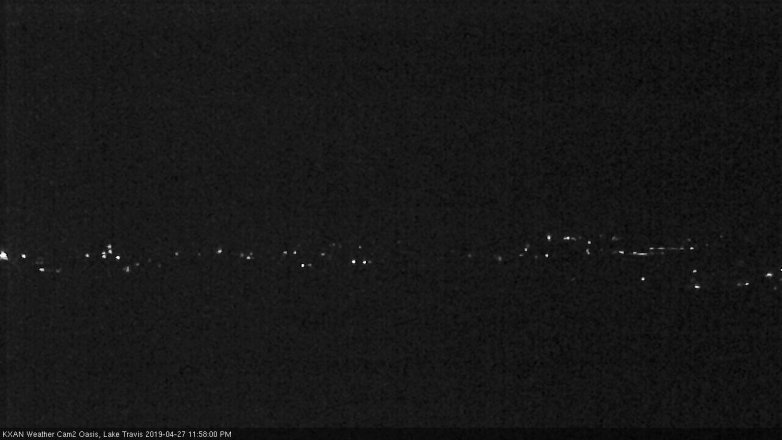Lake Travis webcam, April 27, 2019 11:00 PM CT