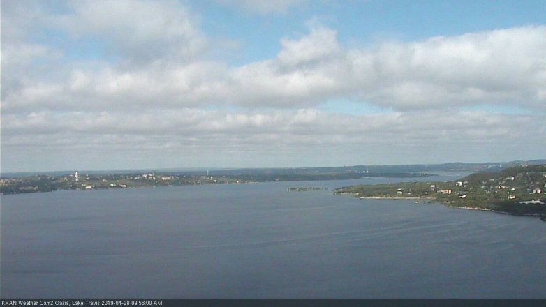 Lake Travis webcam, April 28, 2019 9:00 AM CT