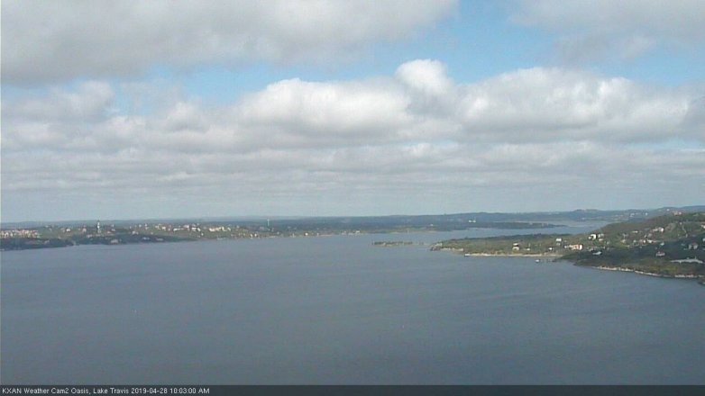 Lake Travis webcam, April 28, 2019 9:05 AM CT