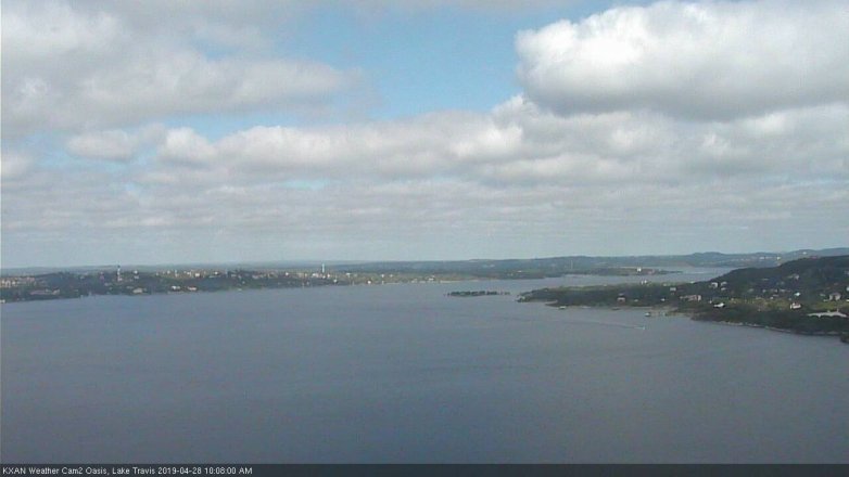 Lake Travis webcam, April 28, 2019 9:10 AM CT