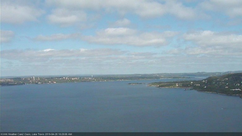 Lake Travis webcam, April 28, 2019 9:30 AM CT