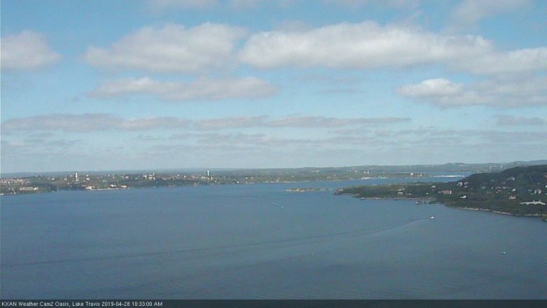 Lake Travis webcam, April 28, 2019 9:35 AM CT