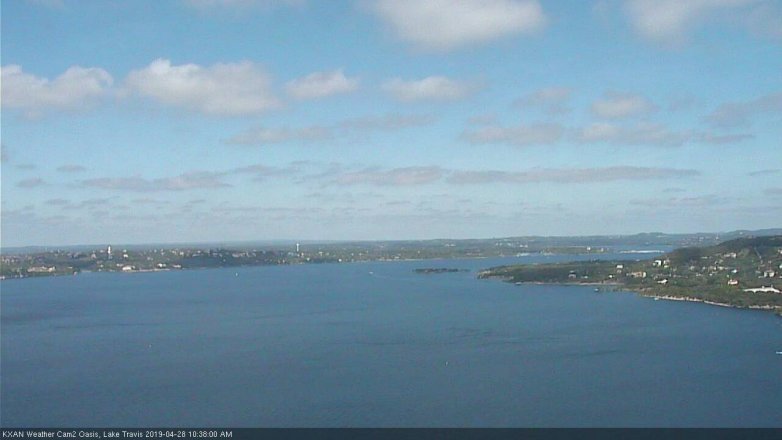 Lake Travis webcam, April 28, 2019 9:40 AM CT