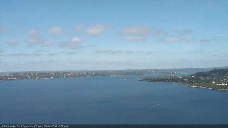 Lake Travis webcam, April 28, 2019 9:45 AM CT