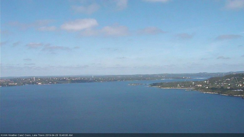 Lake Travis webcam, April 28, 2019 9:50 AM CT