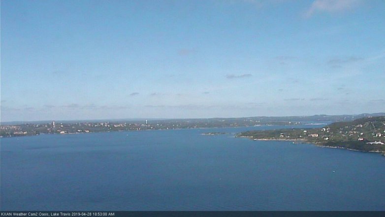 Lake Travis webcam, April 28, 2019 9:55 AM CT