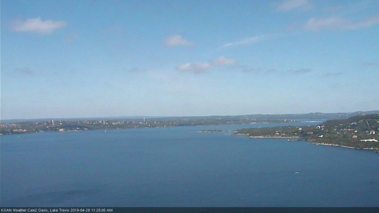 Lake Travis webcam, April 28, 2019 10:30 AM CT