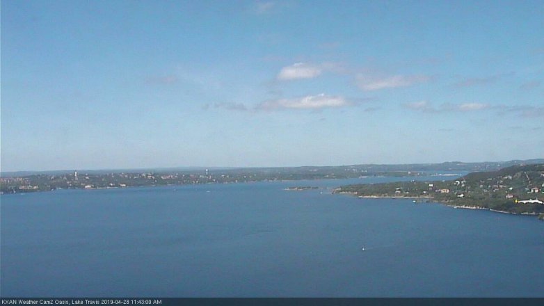 Lake Travis webcam, April 28, 2019 10:45 AM CT