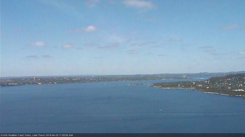 Lake Travis webcam, April 28, 2019 11:00 AM CT