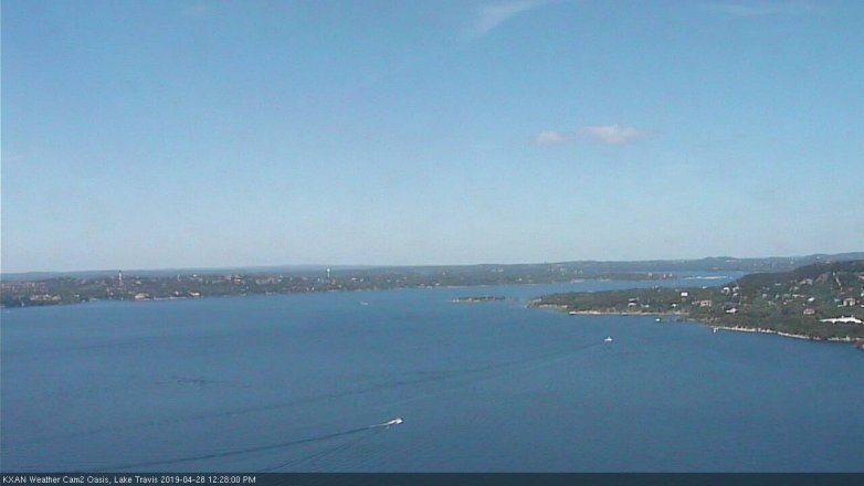 Lake Travis webcam, April 28, 2019 11:30 AM CT