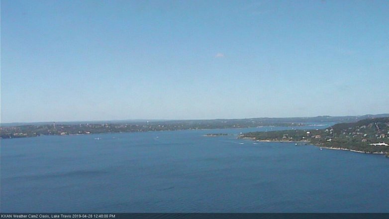 Lake Travis webcam, April 28, 2019 11:50 AM CT