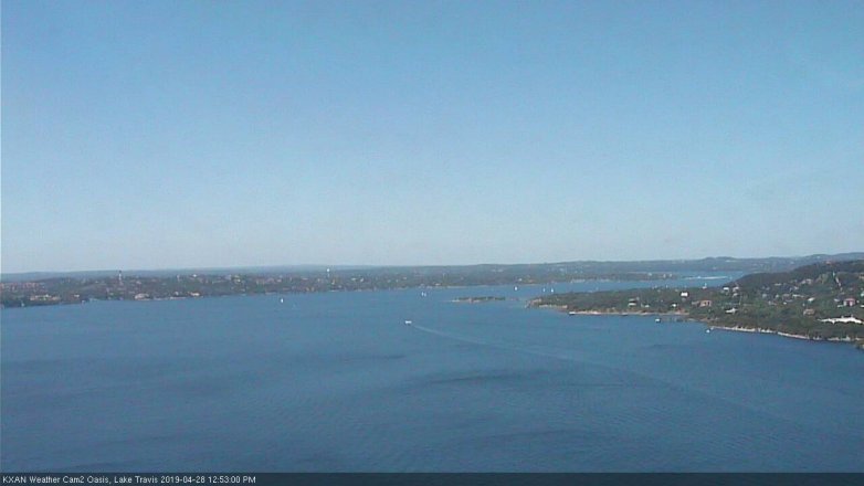 Lake Travis webcam, April 28, 2019 11:55 AM CT