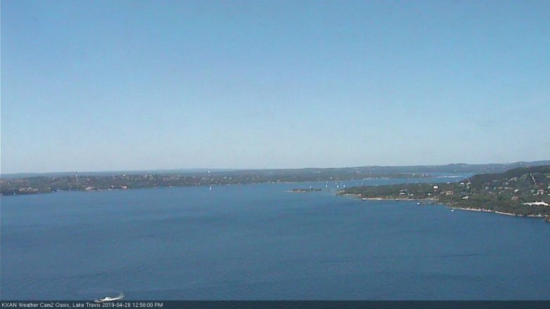 Lake Travis webcam, April 28, 2019 12:00 PM CT