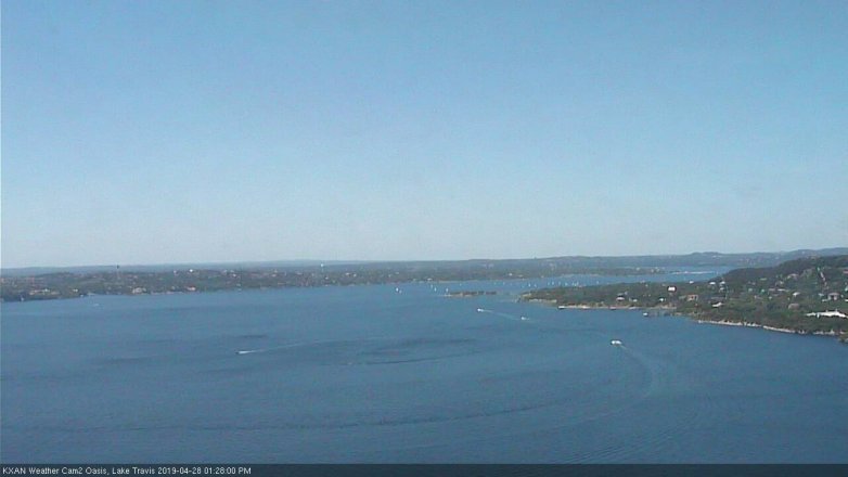 Lake Travis webcam, April 28, 2019 12:30 PM CT