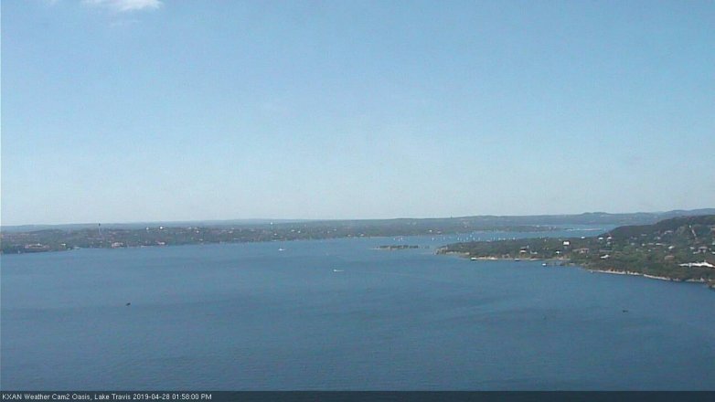 Lake Travis webcam, April 28, 2019 1:00 PM CT