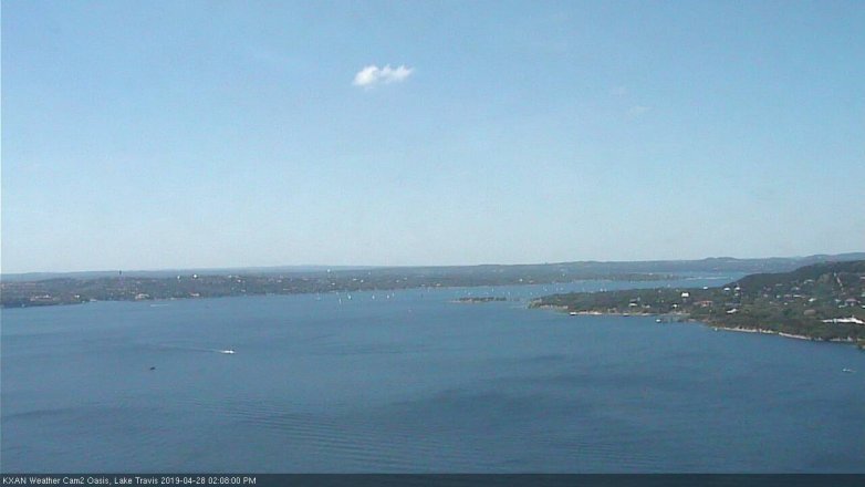 Lake Travis webcam, April 28, 2019 1:10 PM CT
