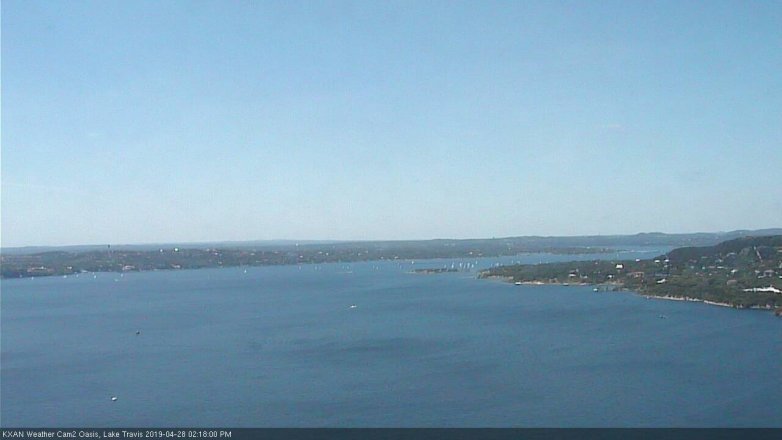 Lake Travis webcam, April 28, 2019 1:20 PM CT