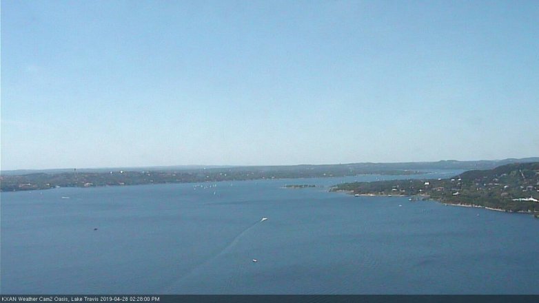 Lake Travis webcam, April 28, 2019 1:30 PM CT