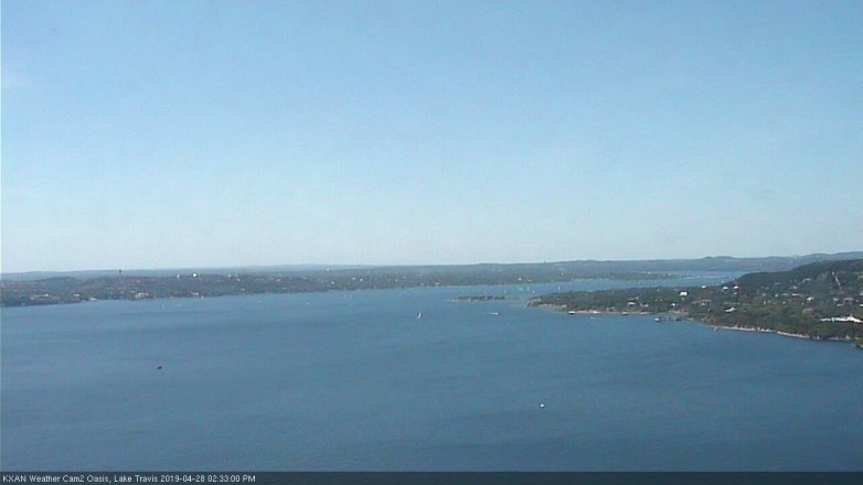 Lake Travis webcam, April 28, 2019 1:35 PM CT