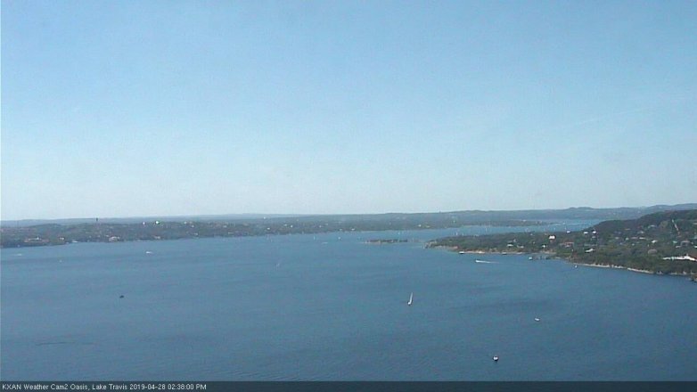Lake Travis webcam, April 28, 2019 1:40 PM CT