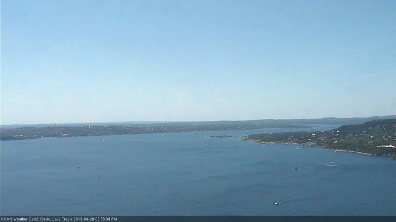 Lake Travis webcam, April 28, 2019 2:00 PM CT