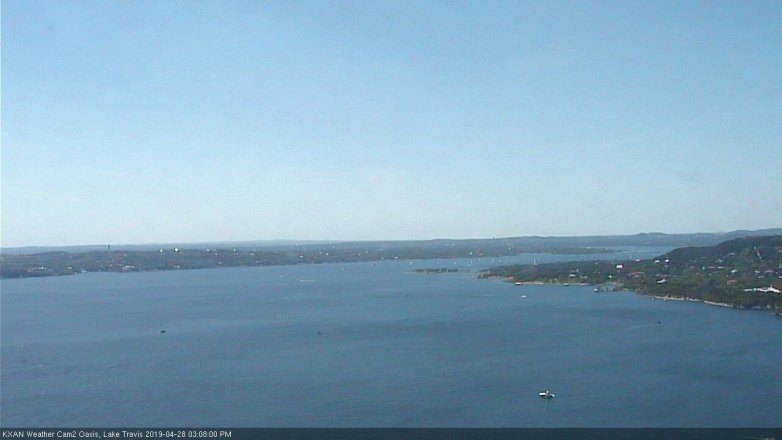 Lake Travis webcam, April 28, 2019 2:10 PM CT