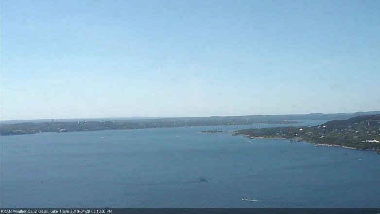 Lake Travis webcam, April 28, 2019 2:15 PM CT