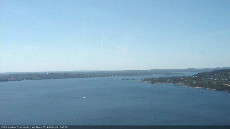 Lake Travis webcam, April 28, 2019 2:20 PM CT