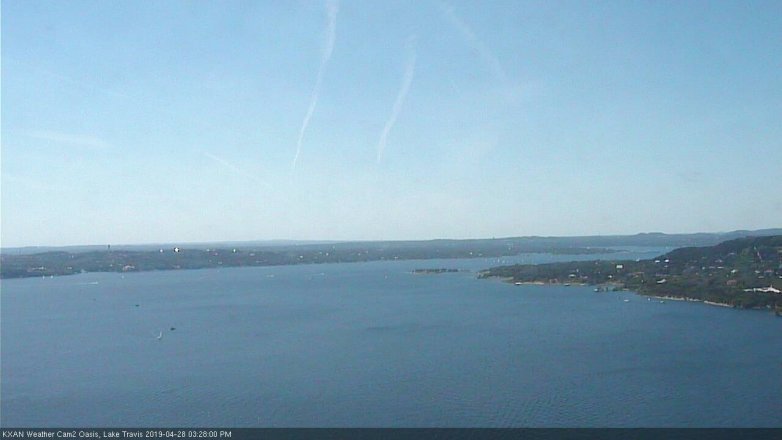Lake Travis webcam, April 28, 2019 2:30 PM CT