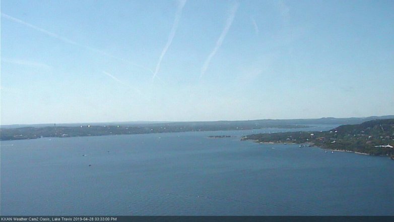 Lake Travis webcam, April 28, 2019 2:35 PM CT