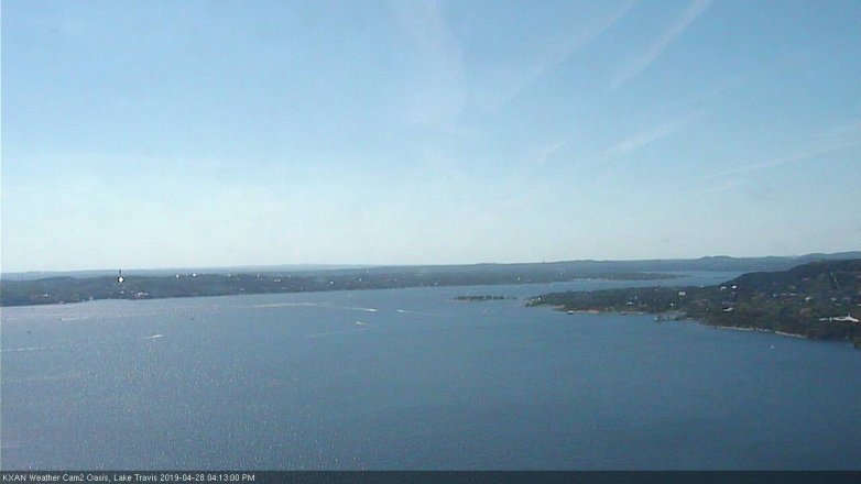Lake Travis webcam, April 28, 2019 3:15 PM CT