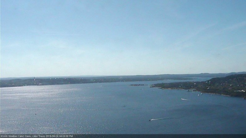 Lake Travis webcam, April 28, 2019 3:30 PM CT