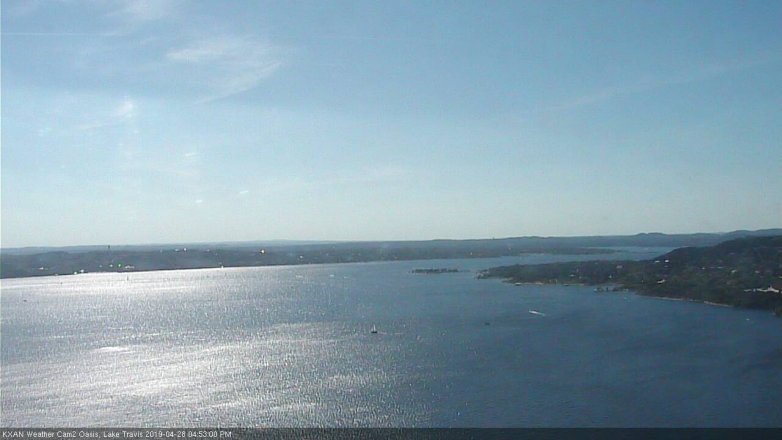 Lake Travis webcam, April 28, 2019 3:55 PM CT