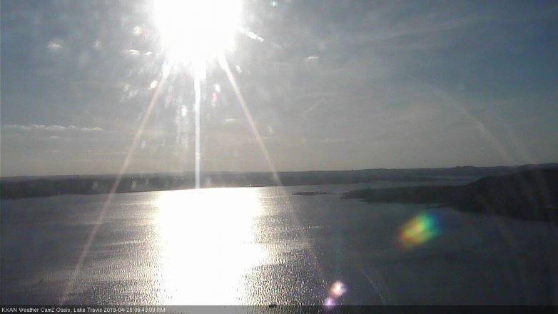 Lake Travis webcam, April 28, 2019 5:45 PM CT