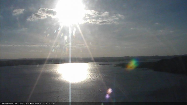 Lake Travis webcam, April 28, 2019 5:55 PM CT