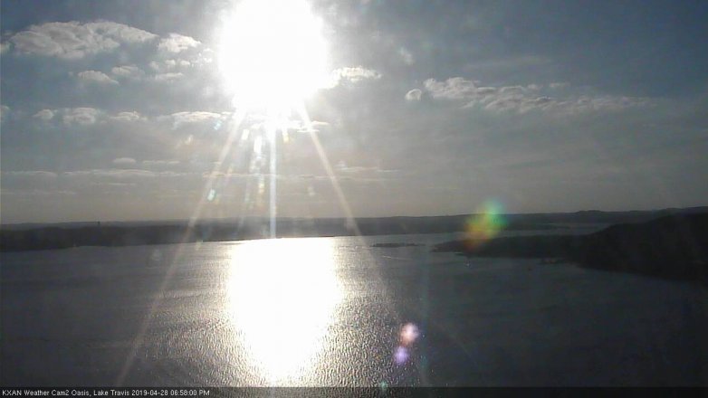 Lake Travis webcam, April 28, 2019 6:00 PM CT