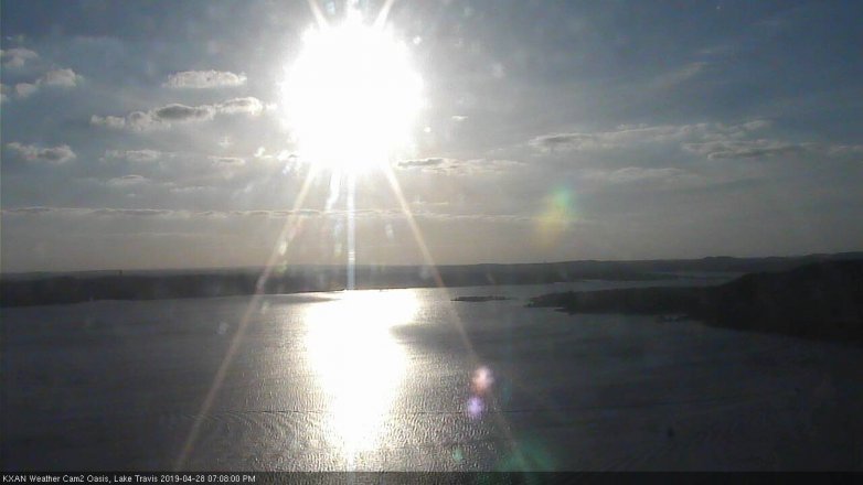 Lake Travis webcam, April 28, 2019 6:10 PM CT