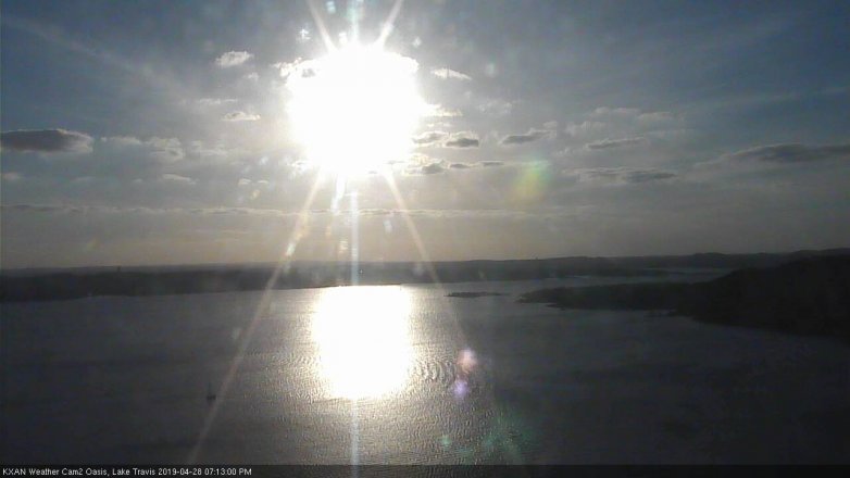 Lake Travis webcam, April 28, 2019 6:15 PM CT