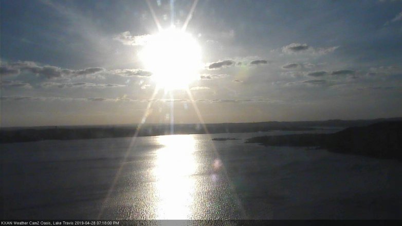 Lake Travis webcam, April 28, 2019 6:20 PM CT