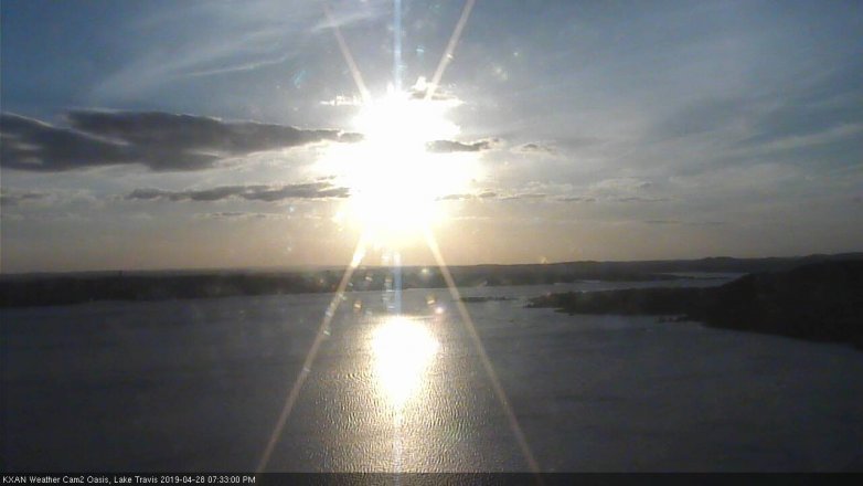 Lake Travis webcam, April 28, 2019 6:35 PM CT