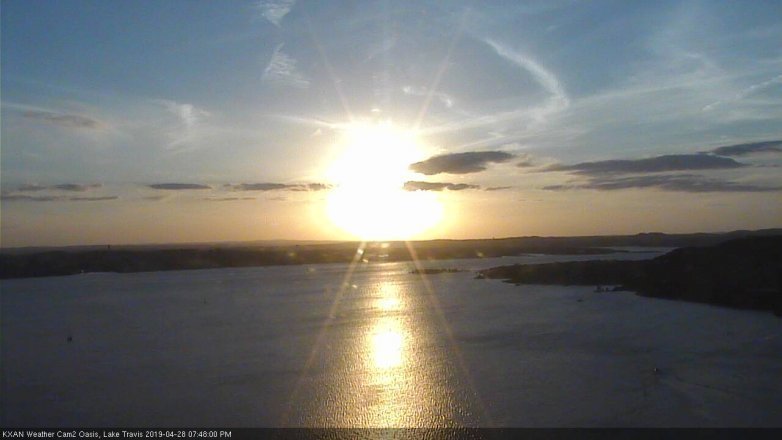 Lake Travis webcam, April 28, 2019 6:50 PM CT