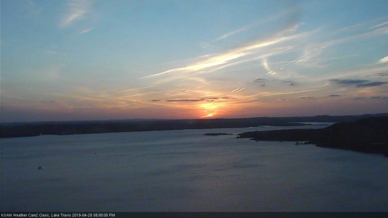 Lake Travis webcam, April 28, 2019 7:10 PM CT