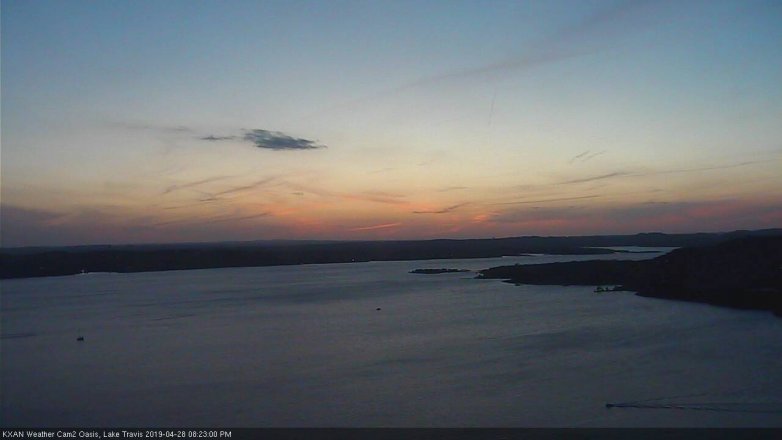 Lake Travis webcam, April 28, 2019 7:25 PM CT