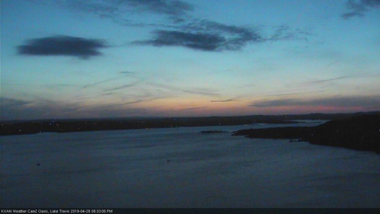 Lake Travis webcam, April 28, 2019 7:35 PM CT