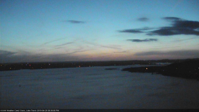 Lake Travis webcam, April 28, 2019 7:40 PM CT