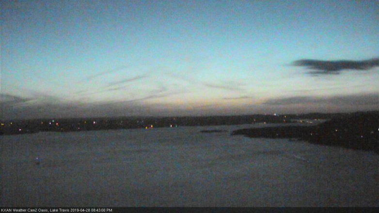 Lake Travis webcam, April 28, 2019 7:45 PM CT