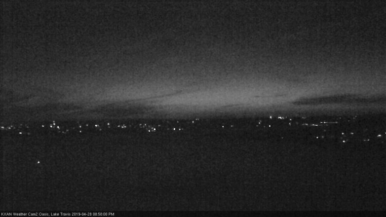 Lake Travis webcam, April 28, 2019 8:00 PM CT