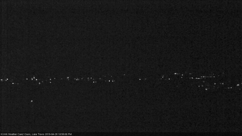 Lake Travis webcam, April 28, 2019 10:00 PM CT