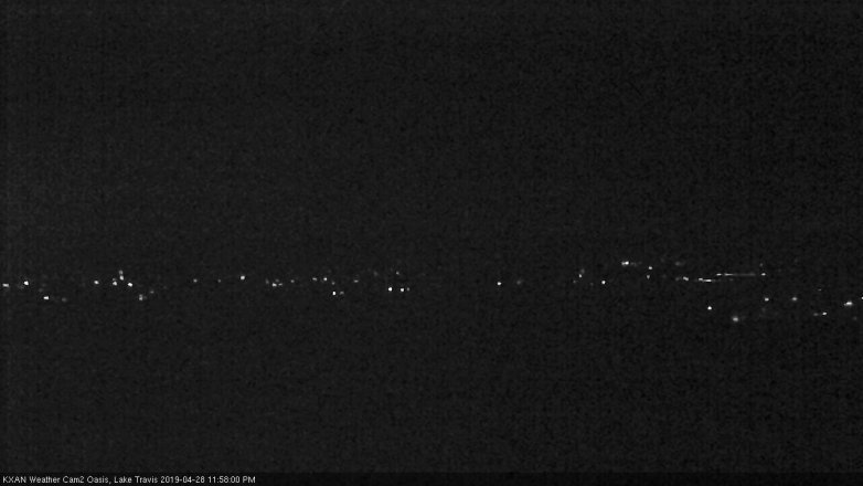Lake Travis webcam, April 28, 2019 11:00 PM CT