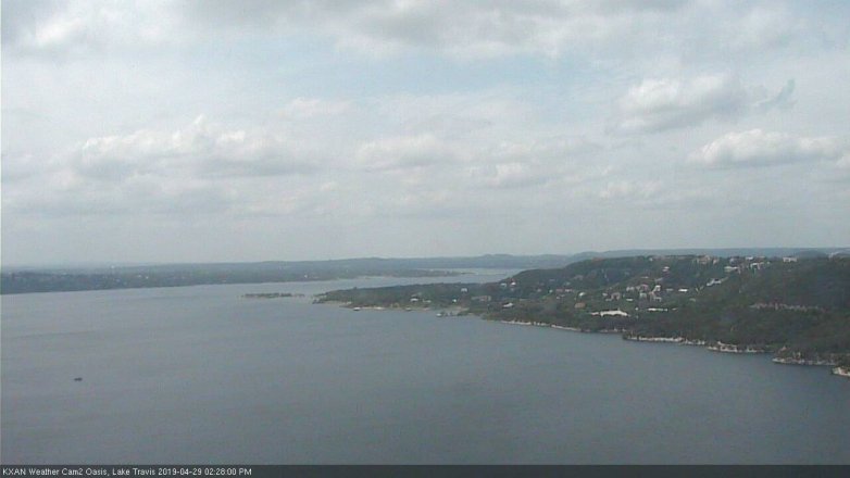 Lake Travis webcam, April 29, 2019 1:30 PM CT